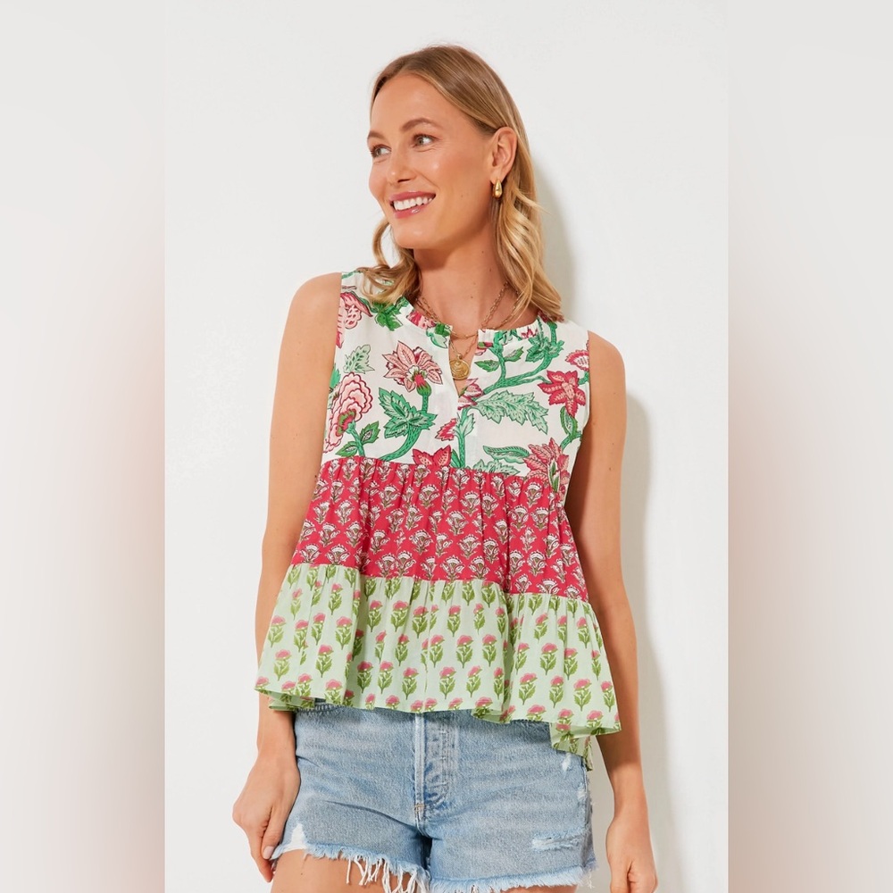 Watermelon Bloom Sleeveless Salty Paloma Top NWT